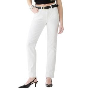 J.Crew White Slim Straight Jeans Women’s 33 High Rise Stretch Denim NWT
